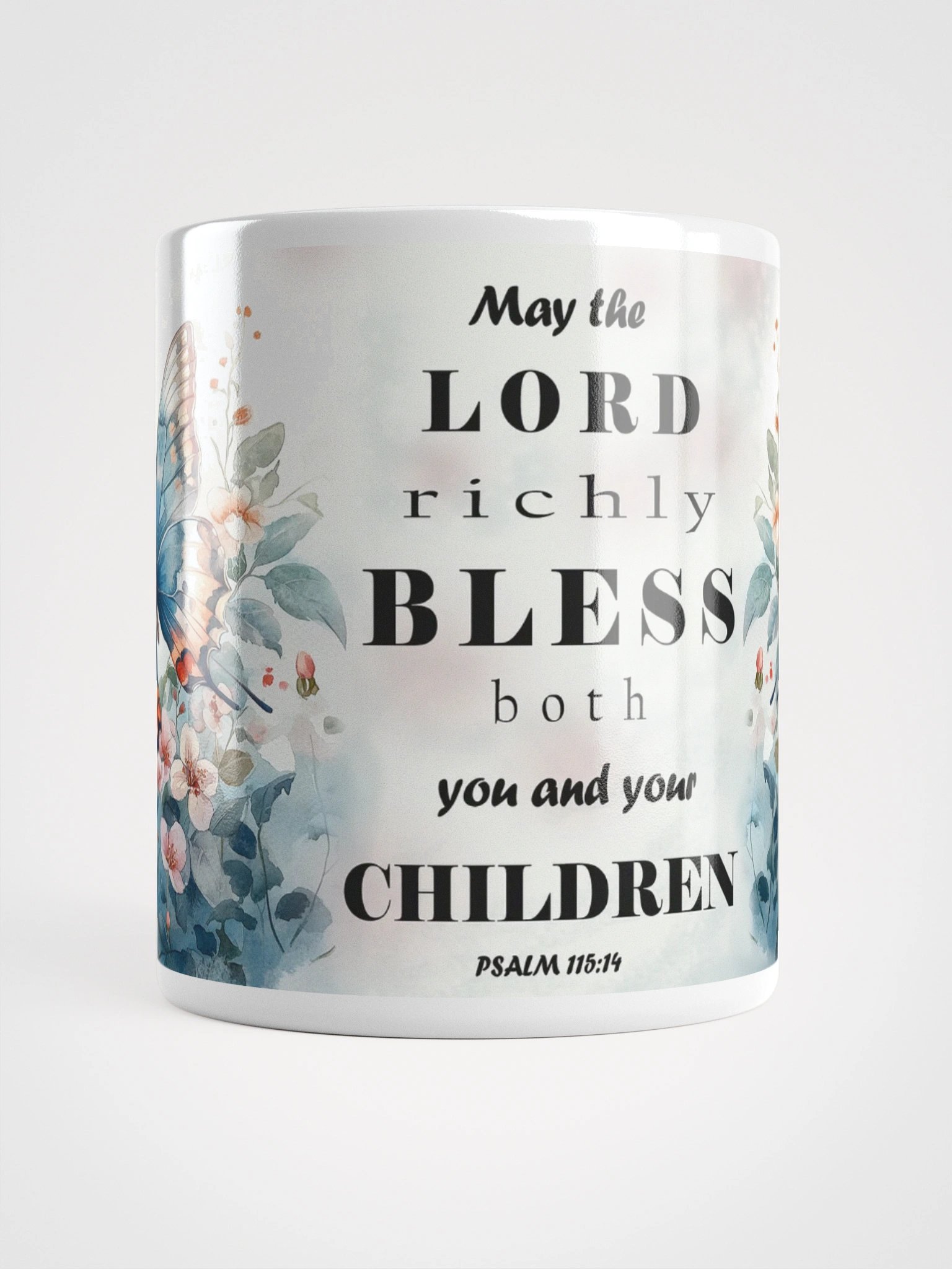 Psalm 115 Christian Coffee Cup, Floral Tea Mug, Coffee Mug Christianity, product image (1)