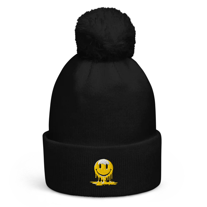 Drippy Smiley Pom-Pom Beanie product image (1)