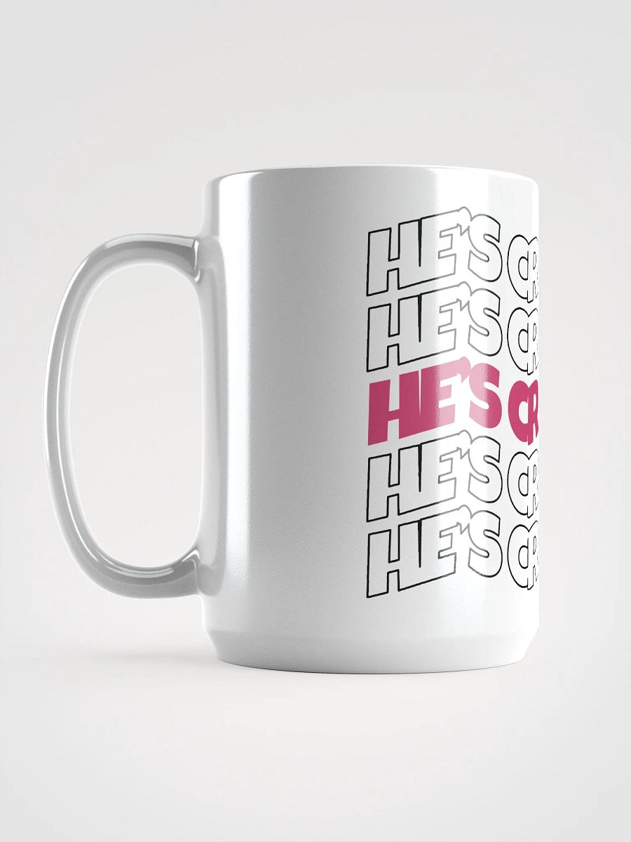 He's cray cray! Mug (pink/black) product image (6)