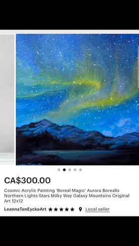 #aurora #acrylicpaintings #canadianart #hamontartist #canadianartist #cosmicart #nightscene #nightpainting