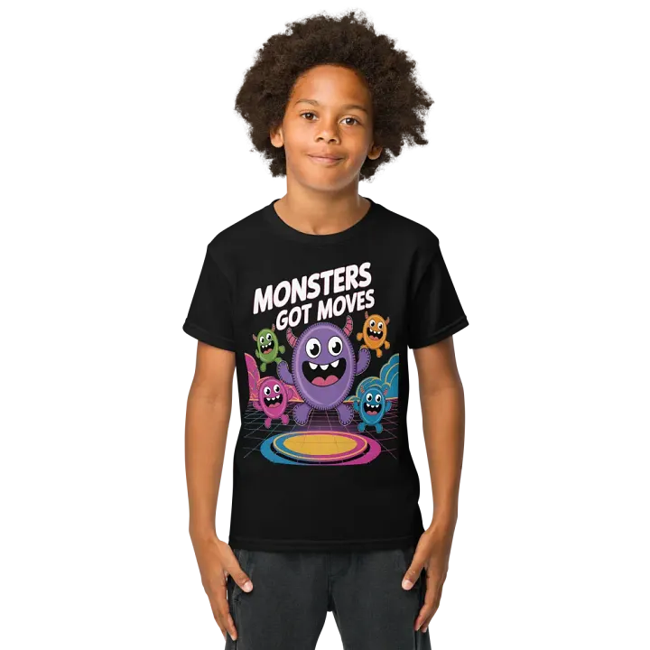 Monsters Got Moves Cool Youth Sports Tee product image (1)