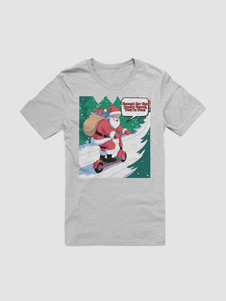 Santa Claus E-Scooting Up A Hill - T-shirt product image (2)