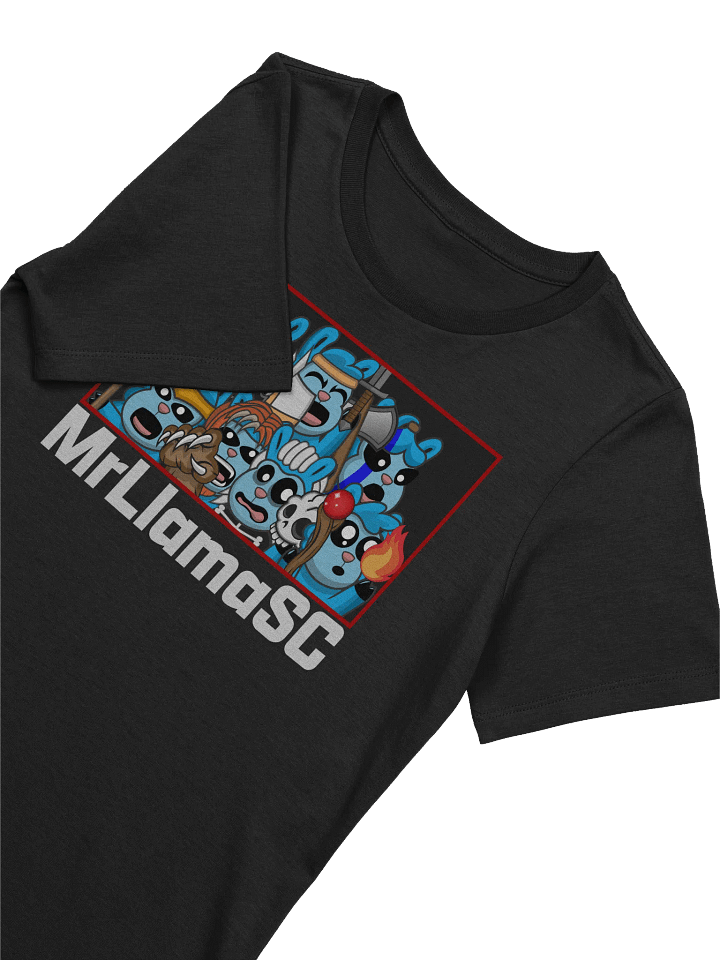 MrLlamaSC Llama Family Women's T-Shirt (Black) product image (2)