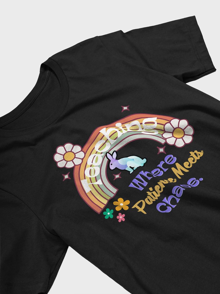 Bunny Teaching Where Patience Meets Chaos, Teachers Bella Canvas T-shirt product image (3)