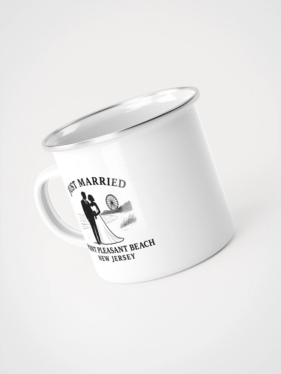 Point Pleasant Beach NJ "Just Married" Enamel Wedding Mug product image (4)