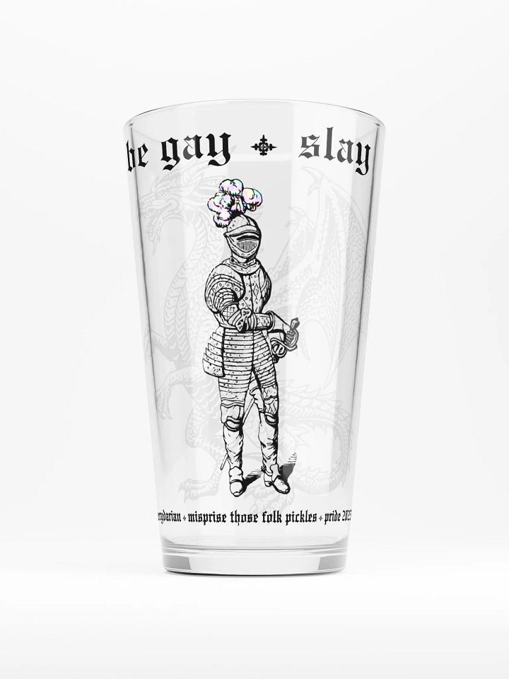 🗡️be gay & slay pint glass pride 2025🗡️ product image (1)