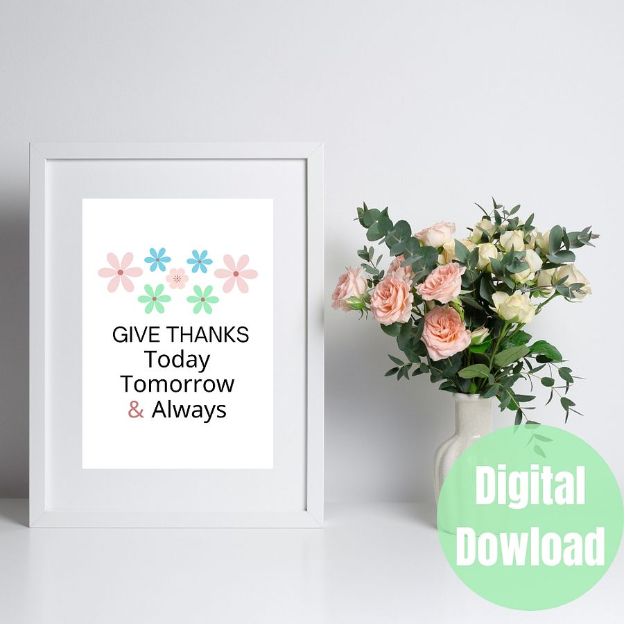 Give Thanks Printable Wall Art product image (2)