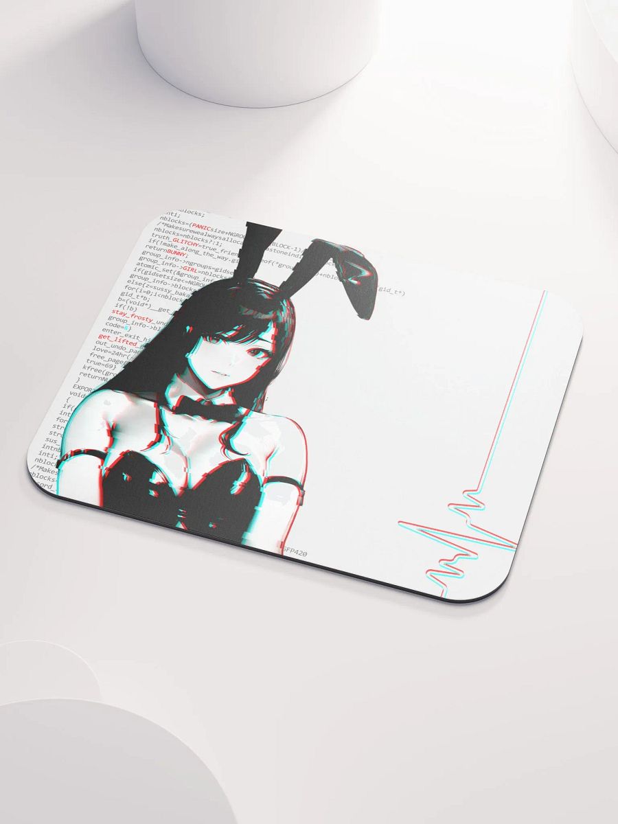 Panic Glitchy Bunnygirl Mousepad product image (3)