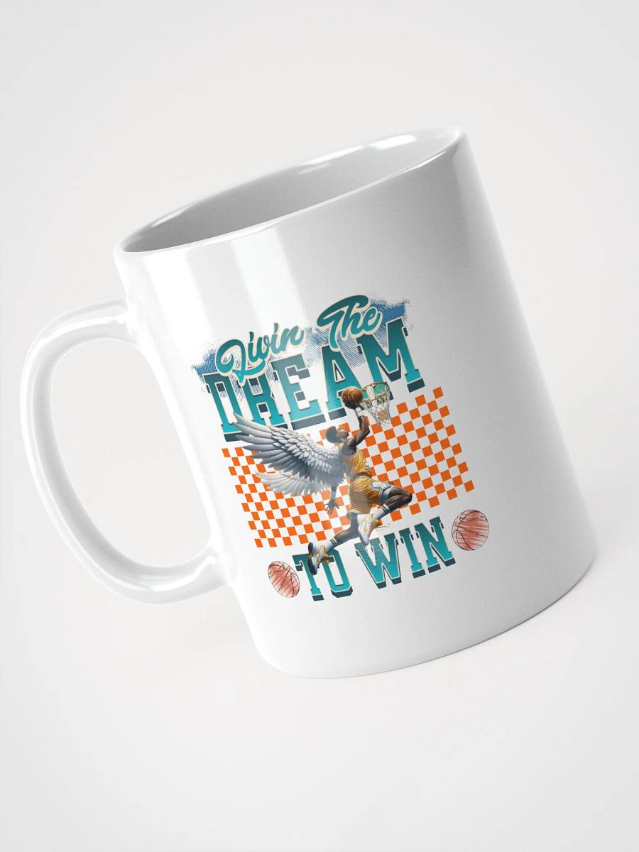 Livin The Dream To Win Basketball Angel Wings Slam Dunk Mug product image (2)