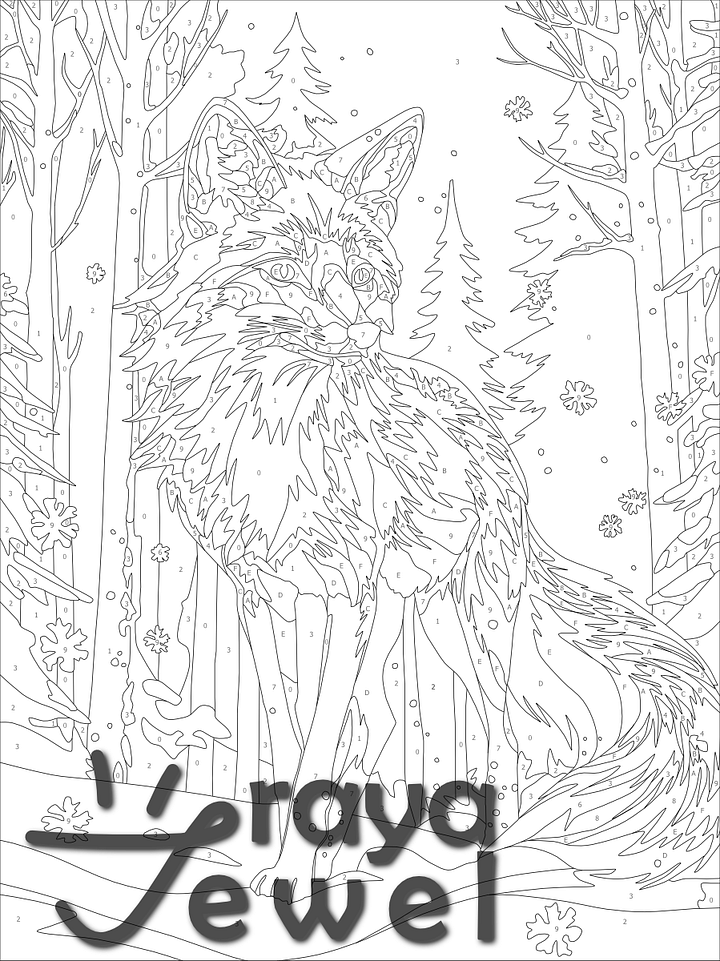 Fox! Color by Number Coloring Page product image (2)
