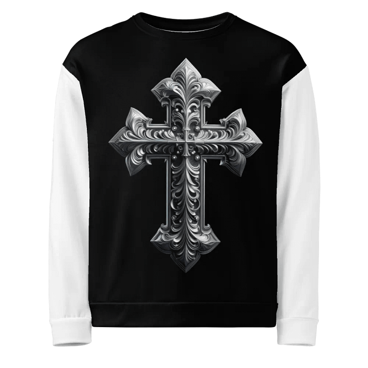 A Silver Angel and Cross - Unisex Sweatshirt #2 product image (1)