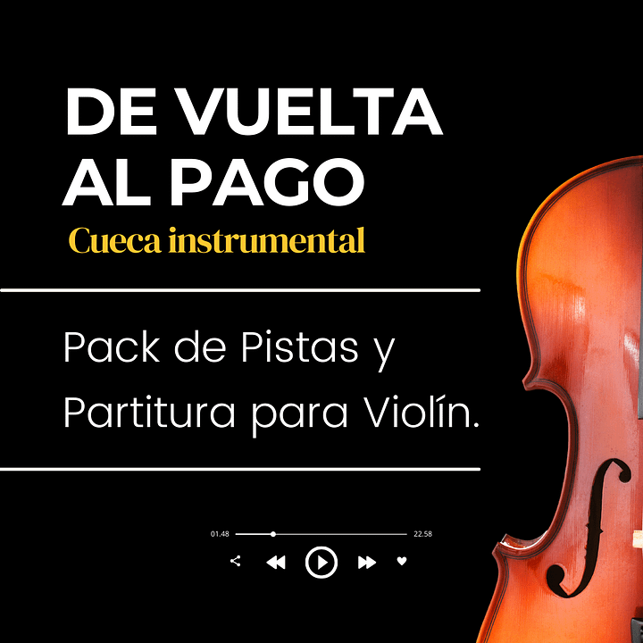 De Vuelta al Pago - Pistas y Partitura para Violin product image (1)
