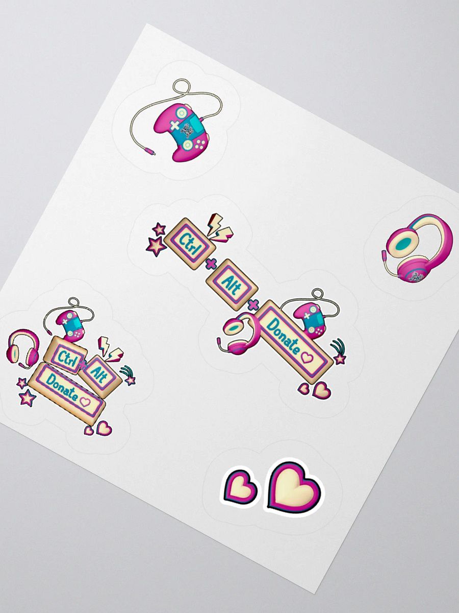 CTRL ALT Donate 2025 - Sticker Pack (Sepia/Magenta) product image (3)