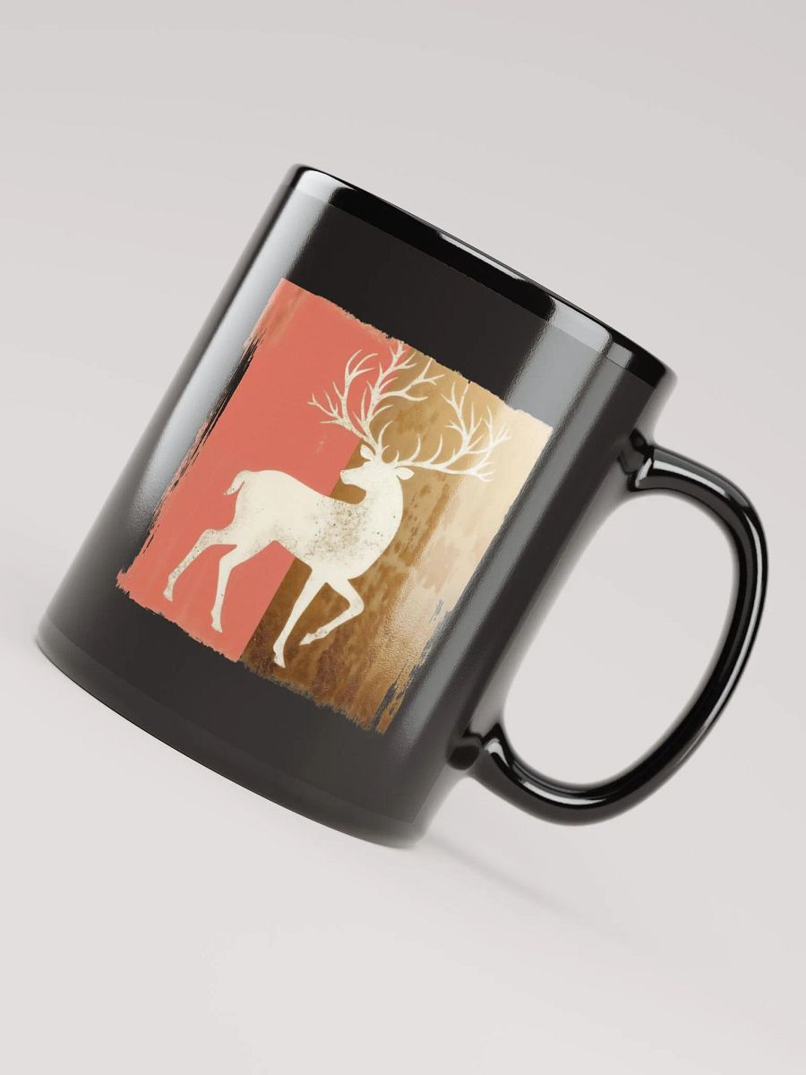 Holiday reindeer charm -black mug product image (4)