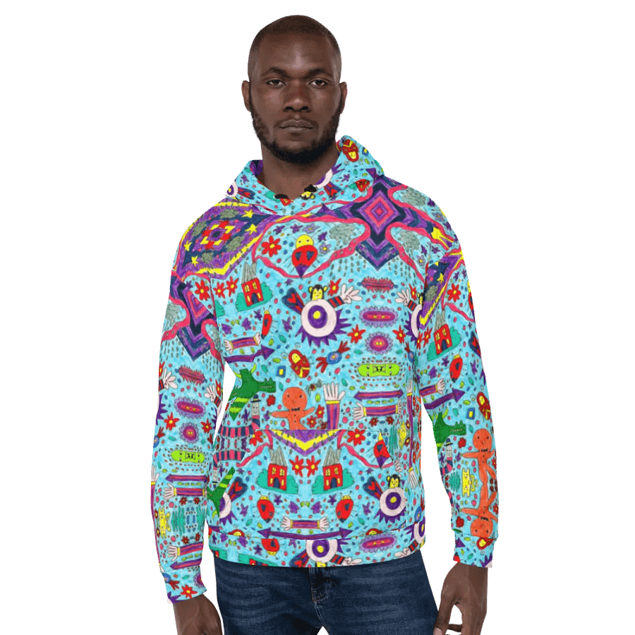 Abstract Doodle Characters Unisex Pull Over Hoodie product image (6)