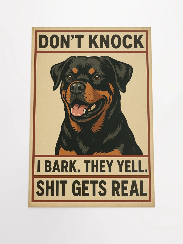 Rottweiler - Don't Knock Poster product image (2)