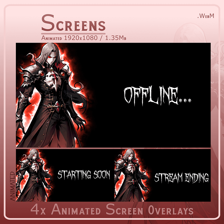 Vampire Stream Overlay Animated Pack product image (2)