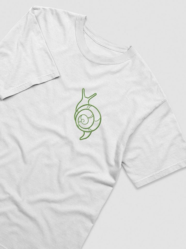 Embroidered Snail Tee - White & Green product image (1)