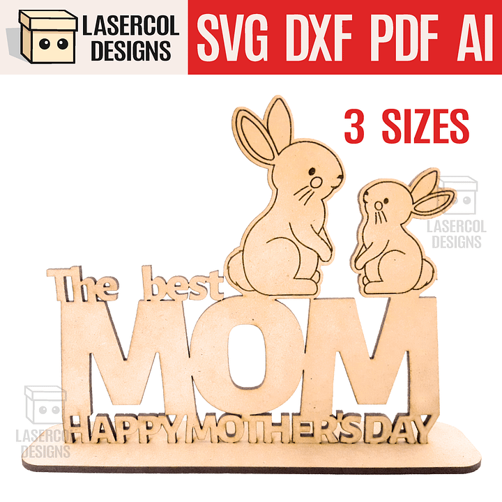 Mother's Day Gift Plaque (Three Sizes) Set 4 - Laser Cut Files product image (1)