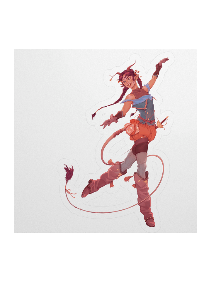 Joyful Tiefling Sticker product image (1)