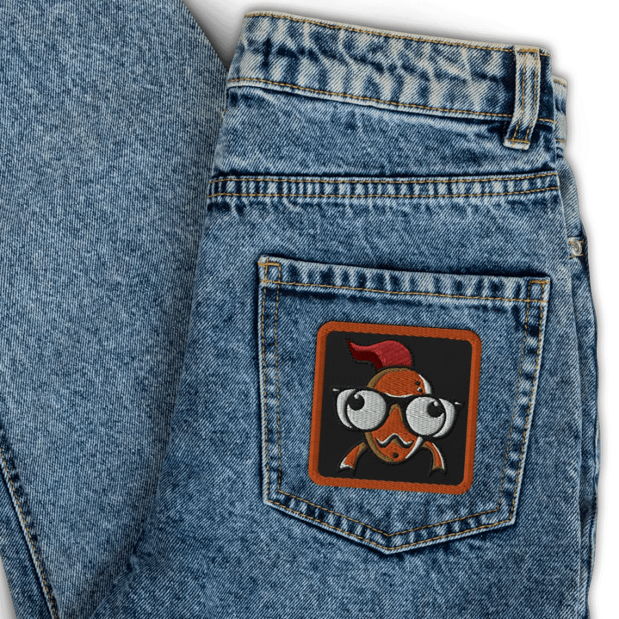 FEESH Logo Square Patch [orange border] product image (4)