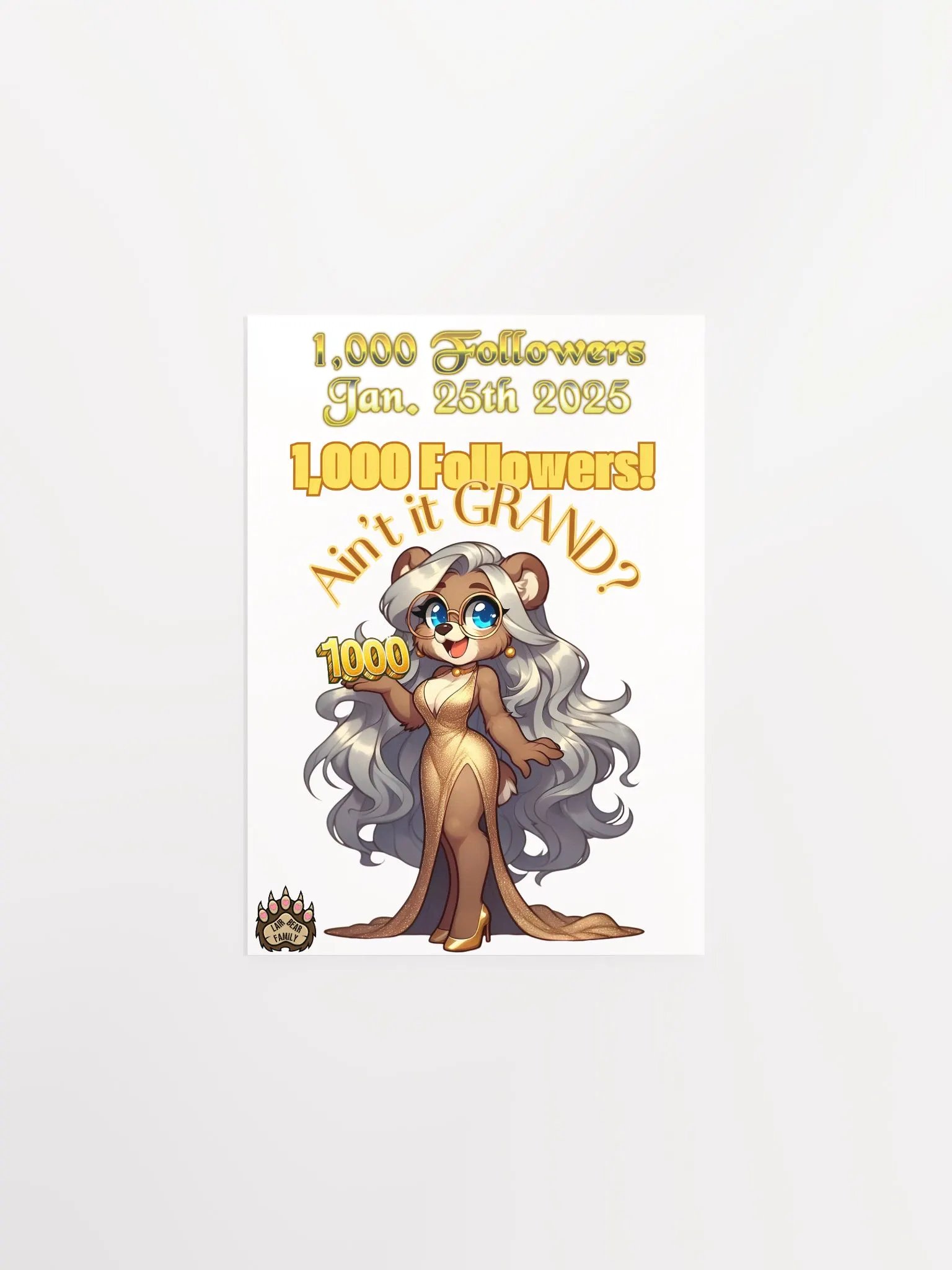 Limited Edition 1,000 Followers Celebration Poster product image (3)