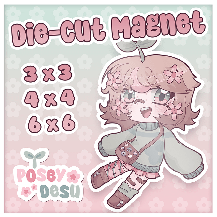 PoseyDesu Die-Cut Magnet product image (1)