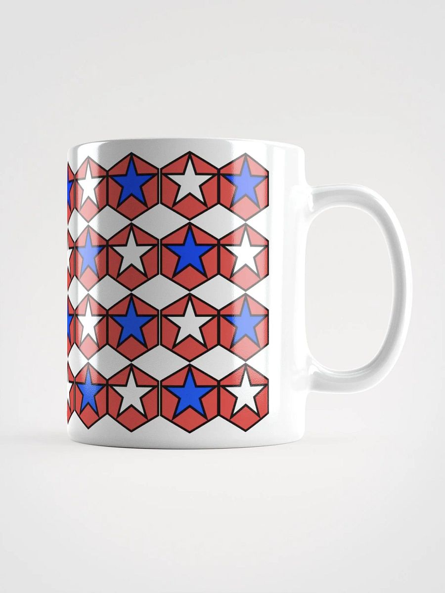 Stars Within Hexagons - Geometrical Design White Mug product image (8)