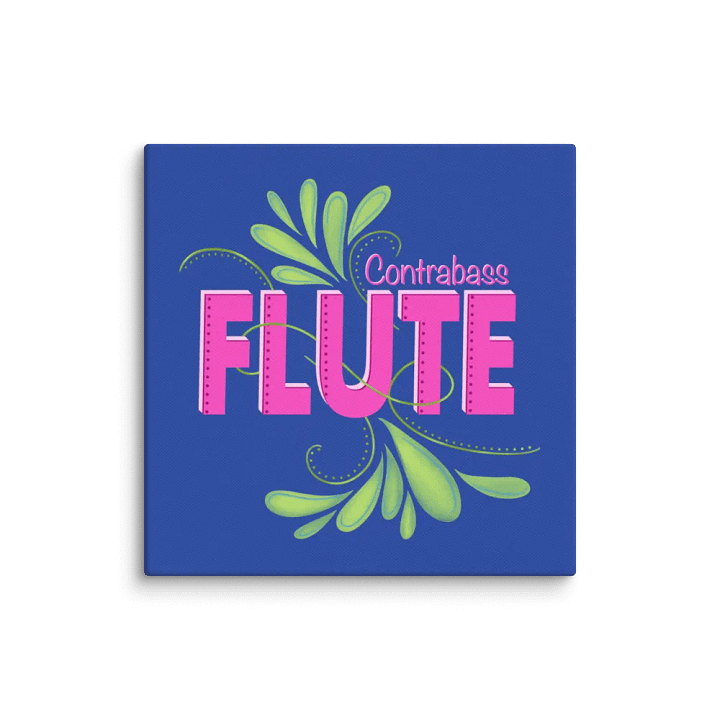 Flute Flourish Wall Canvas- Contrabass (Royal Blue) product image (1)