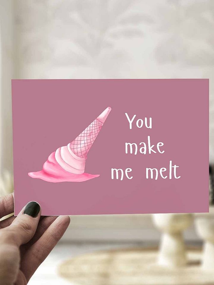 Funny Valentine Card You Make Me Melt product image (1)