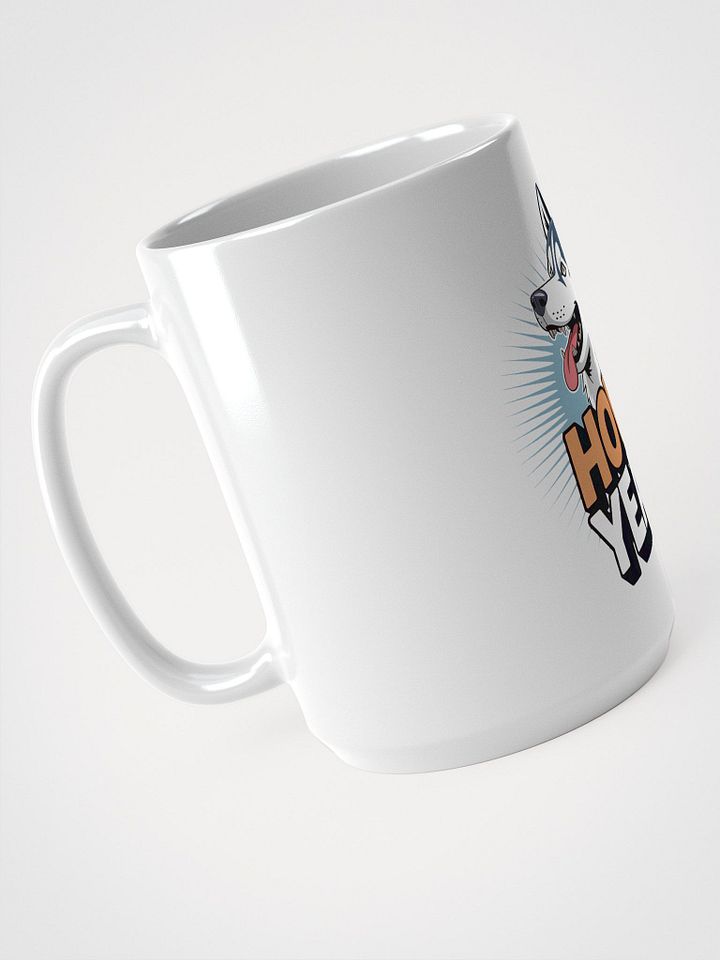 Howl Yeah! Playful Husky White Glossy Mug product image (2)