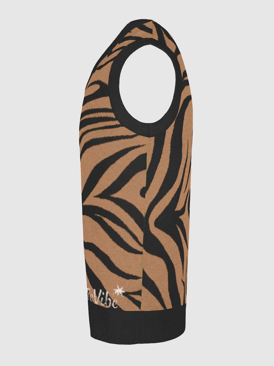 Tiger Stripe Knitted V-Neck Vest product image (6)