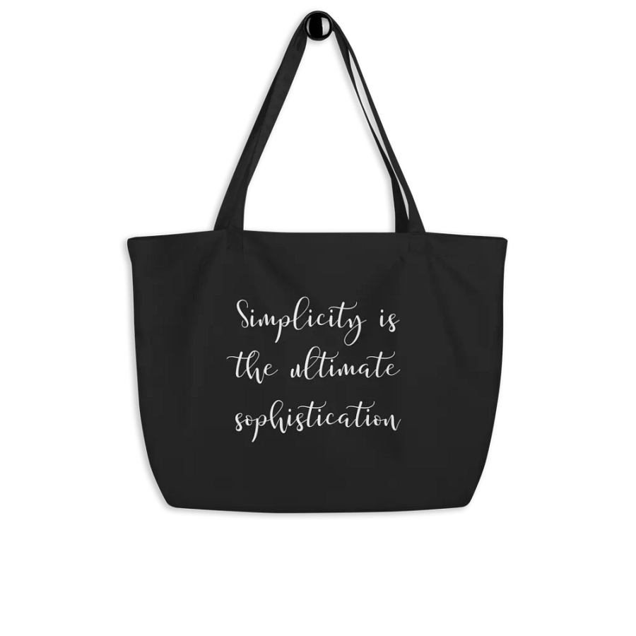 Simplicity Is The Ultimate Sophistication Tote Bag product image (5)