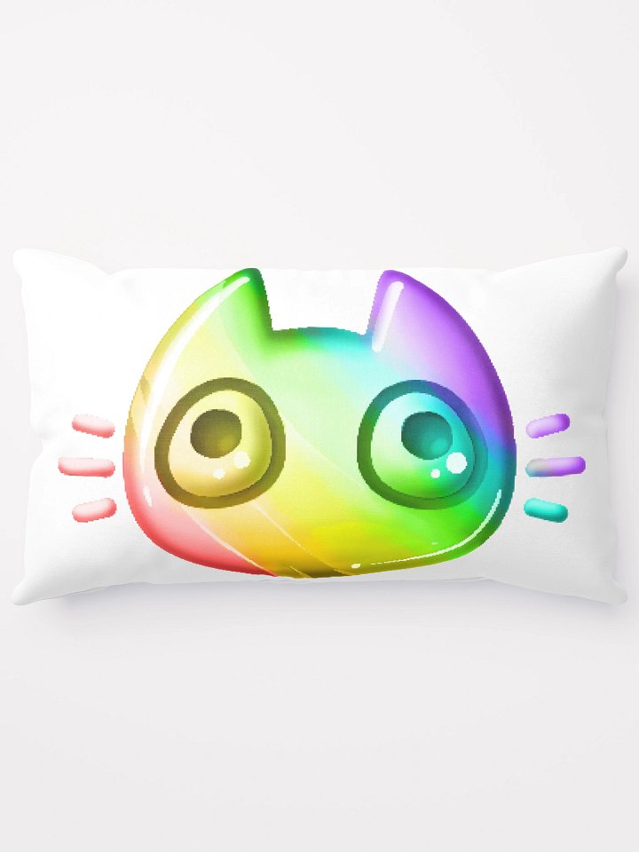 Long Cushion - Rainbow Cat Face product image (1)