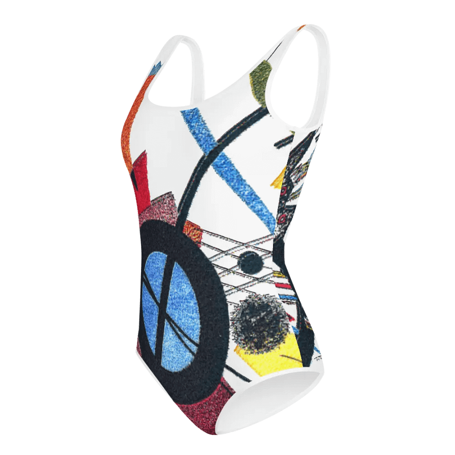 Abstract Lithographic Pattern Design Youth One Piece Swimsuit - V2 product image (4)