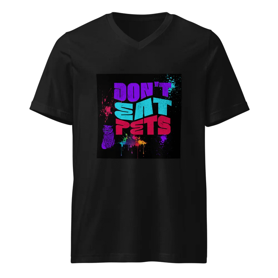 Don't Eat Pets, v neck tee product image (1)