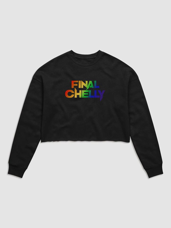 Pride Final Chelly Logo Womens Fleece Crop Top Printed Sweatshirt product image (1)