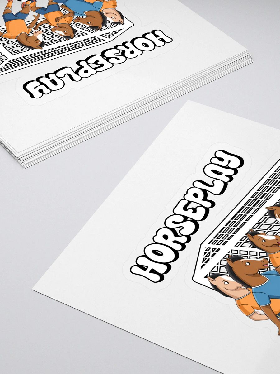 Horseplay - Horses Playing Soccer - Funny Wordplay Sticker product image (4)