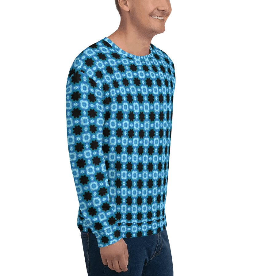 Abstract Shades of Green Pattern Unisex All Over Print Sweatshirt product image (10)