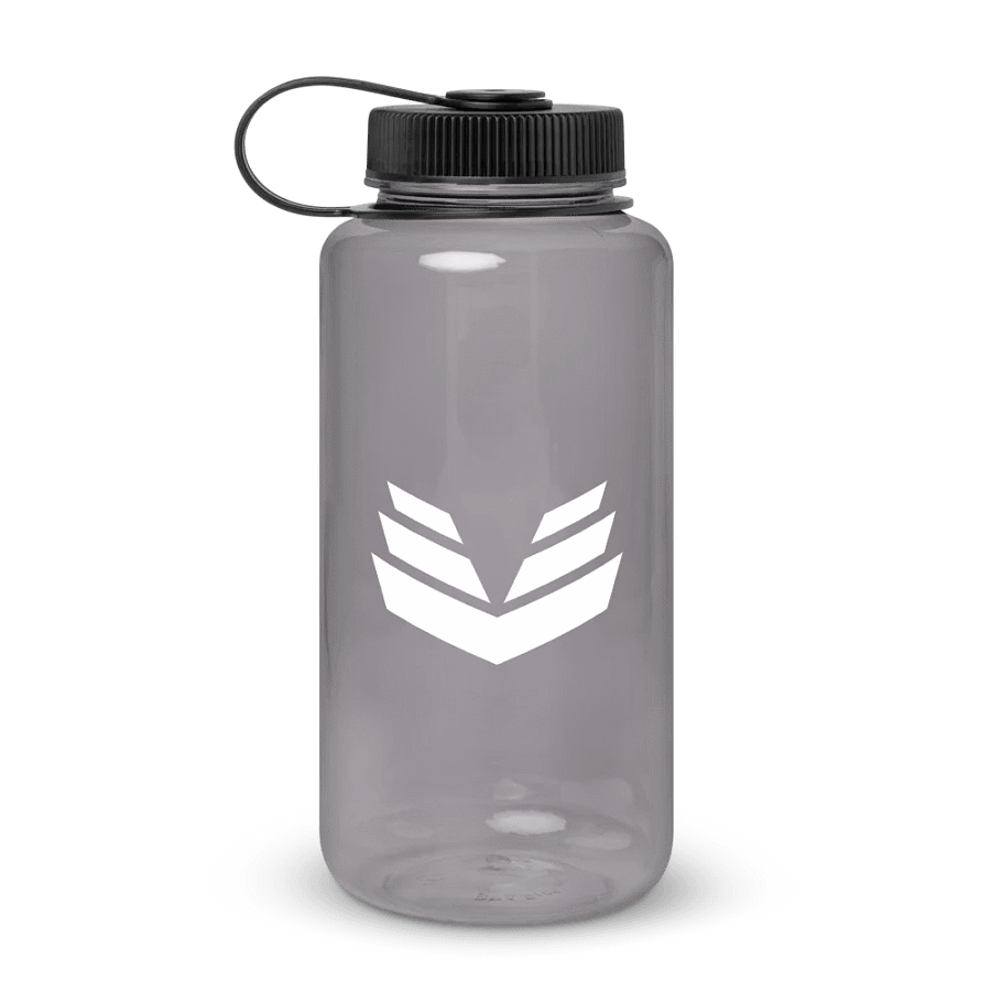 Wide Mouth Plastic Water Bottle - Charcoal product image (1)
