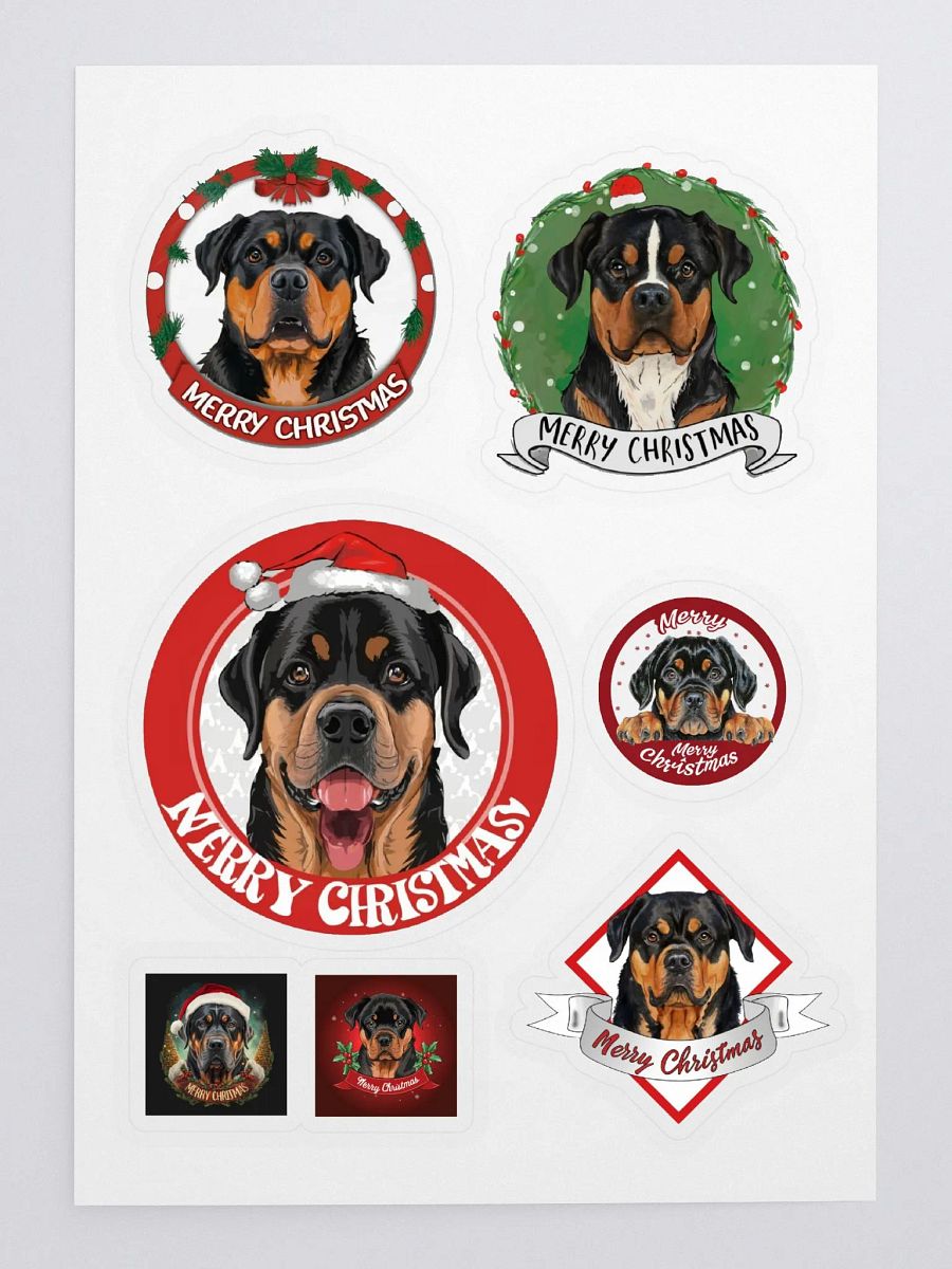 Rottweiler Christmas Sticker Collection product image (3)