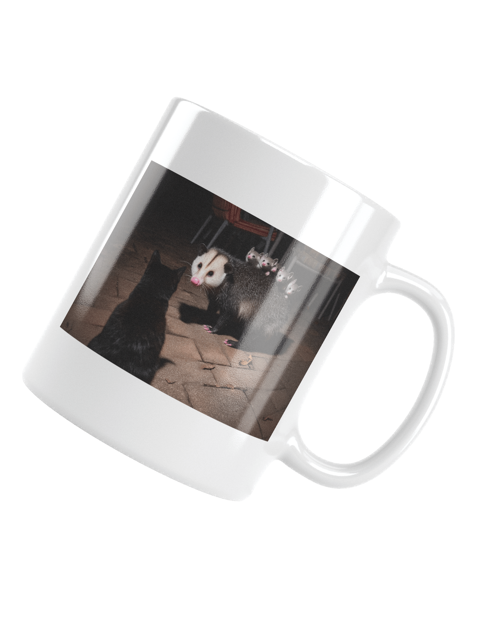 Cat meets opossum family Cup product image (3)