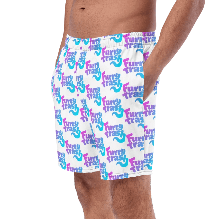 Patterned Swimtrunks - White product image (9)