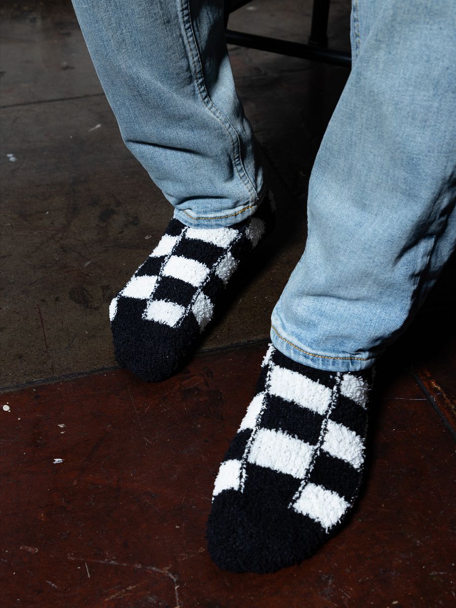 Fuzzy Checkered Socks product image (3)