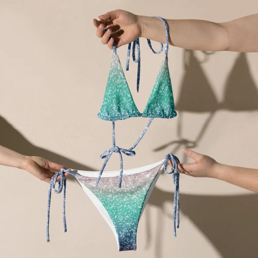 Glitter Unicorn Texture Design String Bikini (5) product image (7)