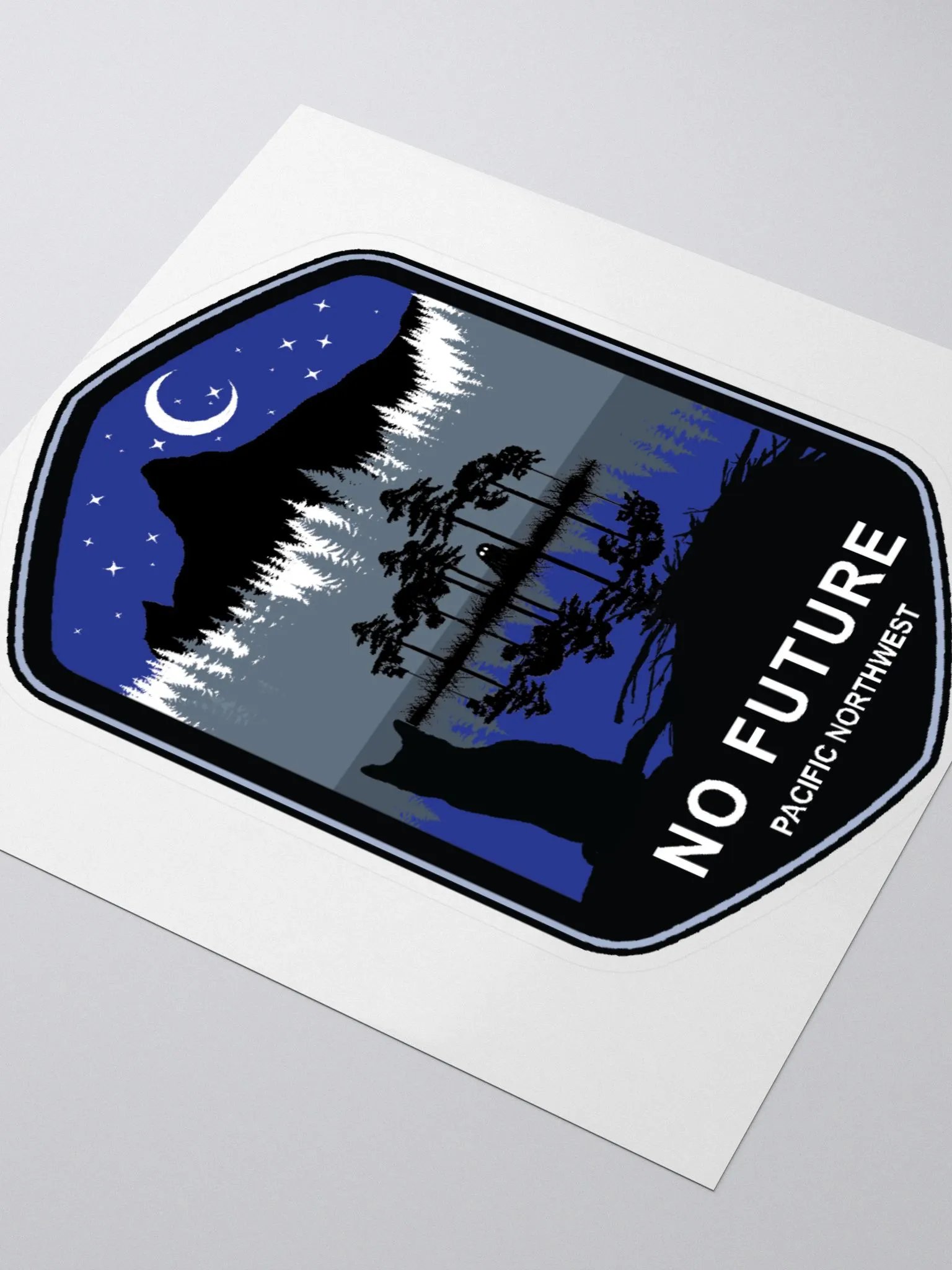 Cat under the Moon Sticker product image (3)