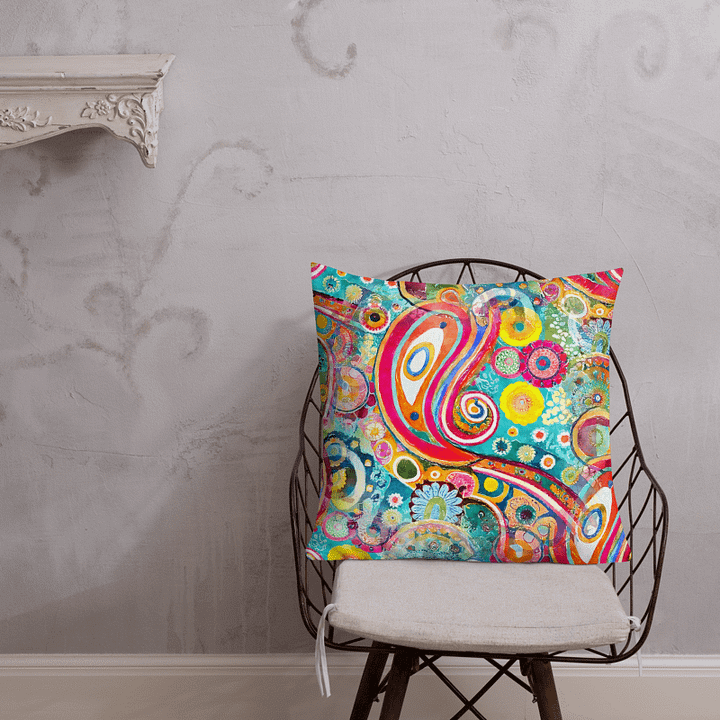 Vibrant Swirls All-Over Print Pillow product image (2)