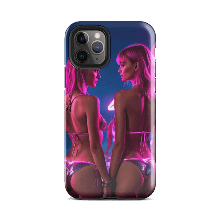 Neon Twin Glam iPhone Tough Case - Bold Double Beauty Design product image (25)