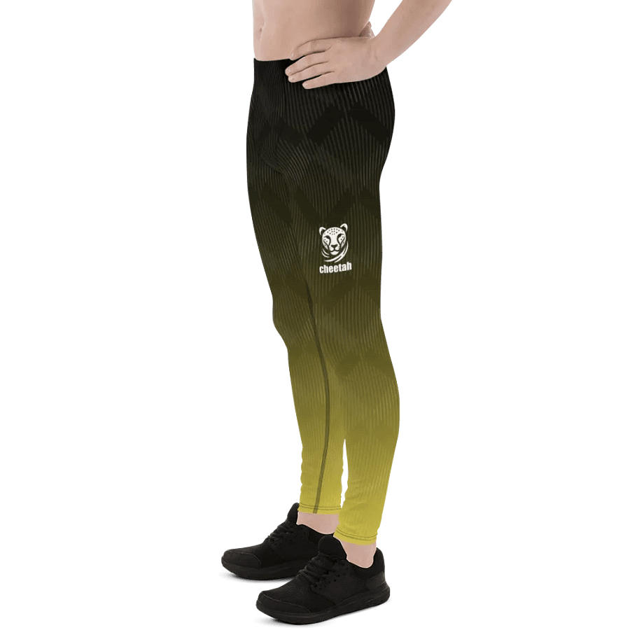 yellow wave male leggings product image (8)