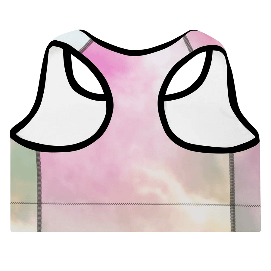 Blur cloud rainbow Design Padded Sports Bra - v4 product image (8)